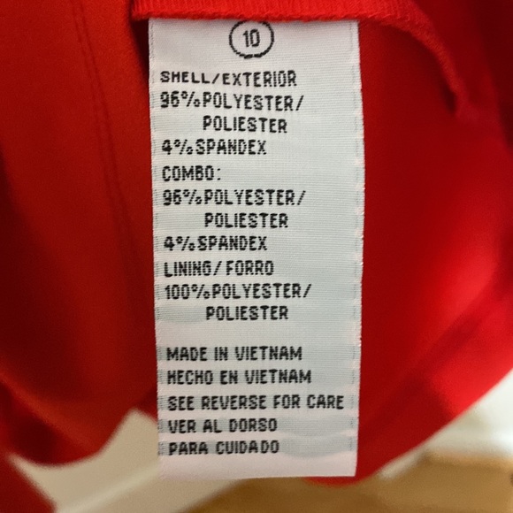 Red faux wrap dress size 10 - Picture 4 of 4